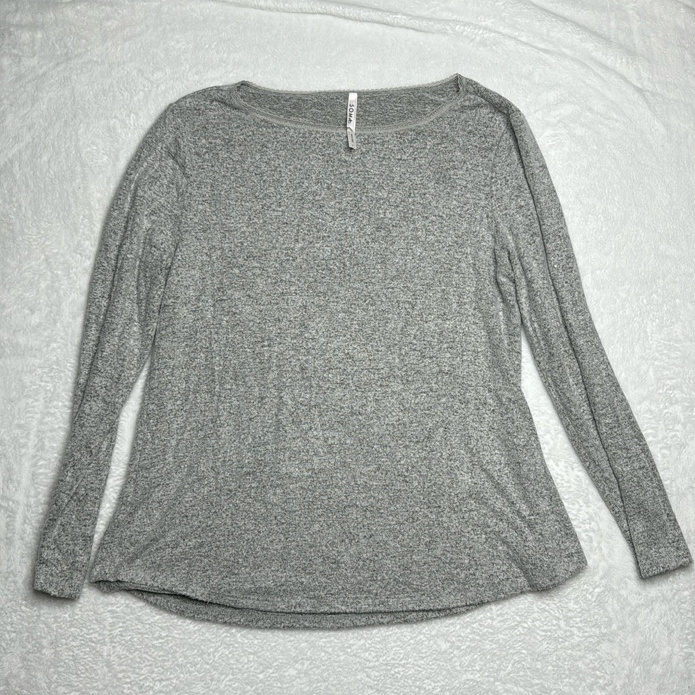Soma sweater night shirt soft gray heathered rayon spandex blend women’s large L